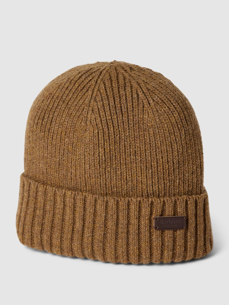Mütze mit Label-Detail Modell 'Carlton' in sand