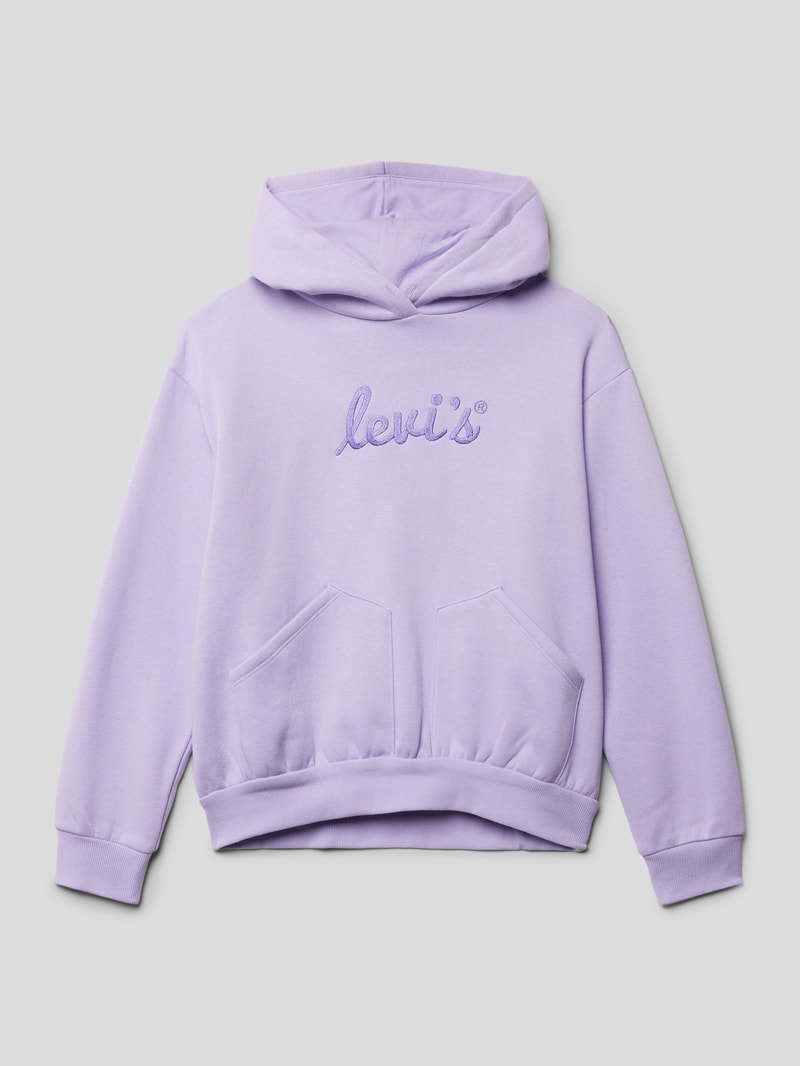 Kinder Hoodie mit Kapuze Modell 'POSTER' in flieder