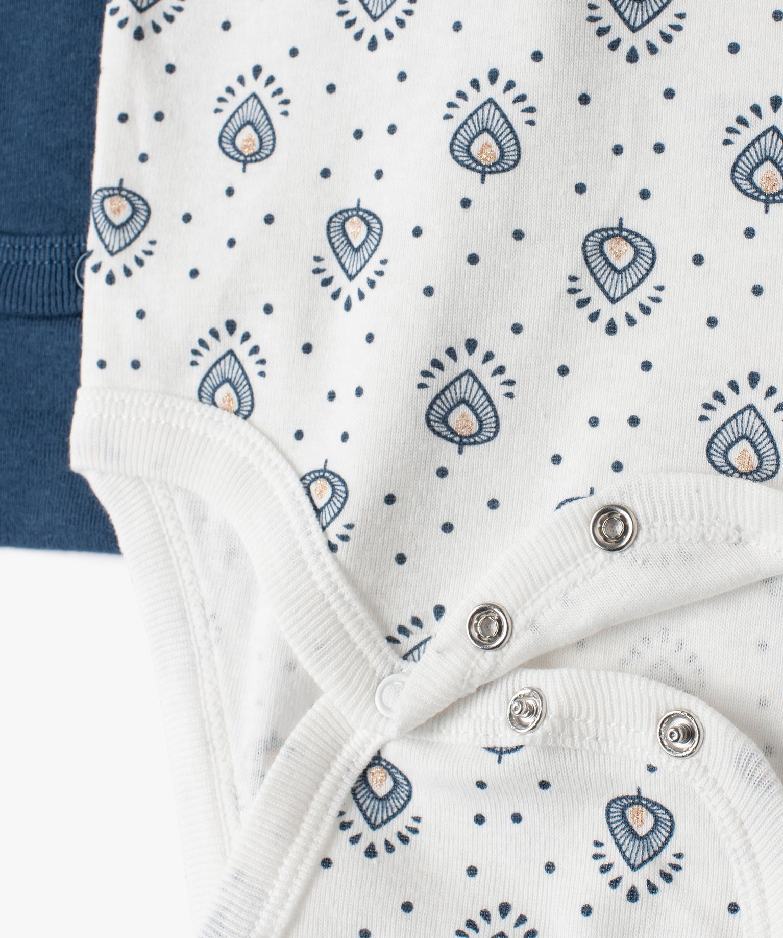 Body bébé à bretelles et motifs 100% coton biologique (lo... marine | GEMO
