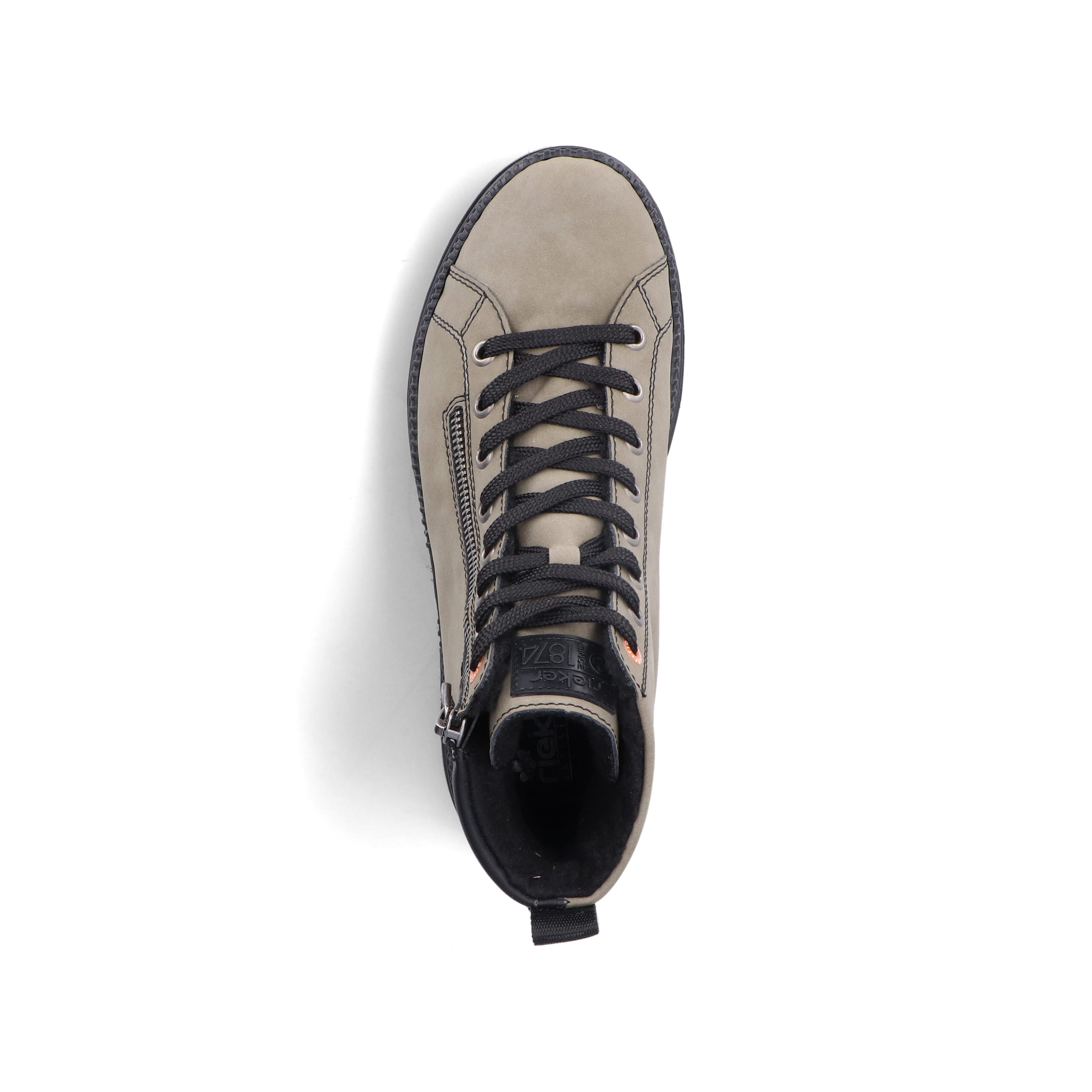 Rieker Damen Schnürstiefel graugrün-schwarz