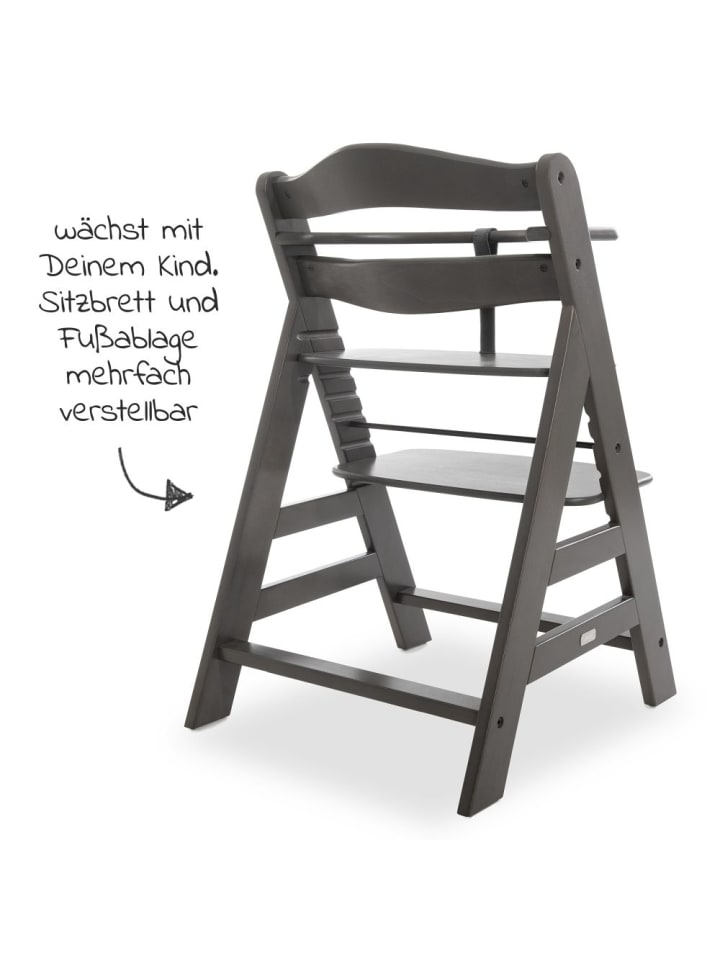 Hauck Hochstuhl Alpha Charcoal Selectline - im Sparset inkl. in braun,schwarz günstig kaufen onesize