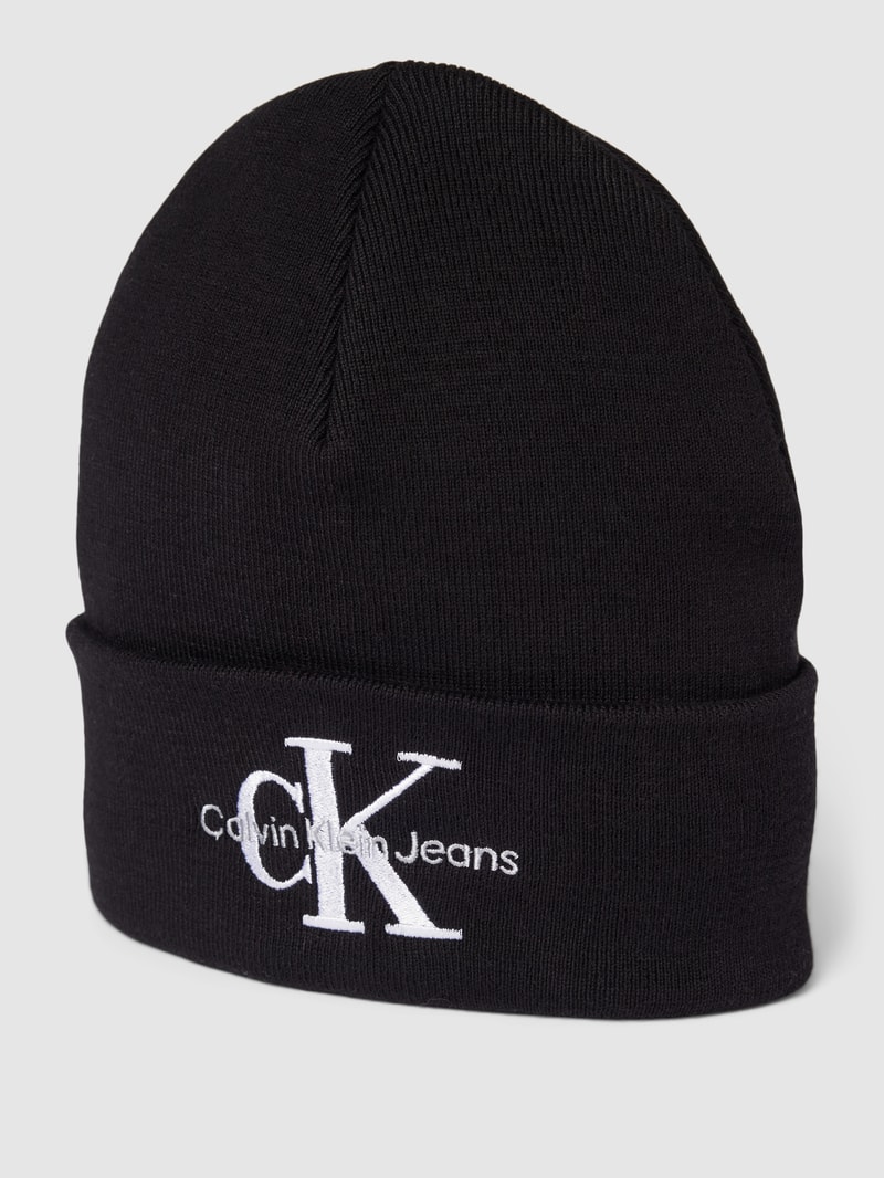 Beanie aus reiner Baumwolle Modell 'EMBRO' in black