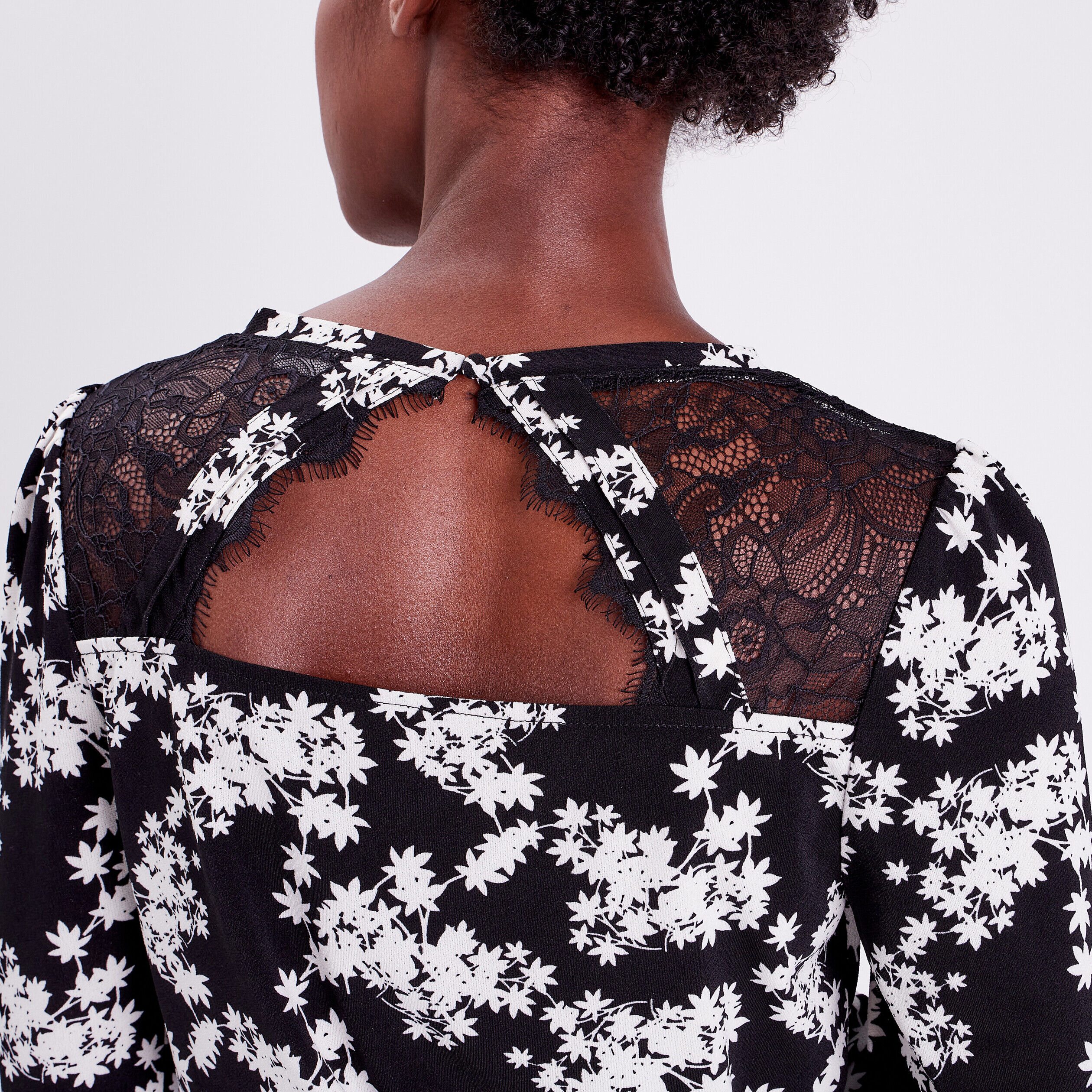 Blouse manches longues noir femme | Cache Cache