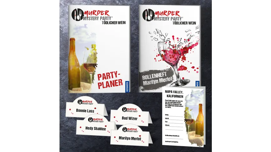 KOSMOS - Murder Mystery Party - Tödlicher Wein - Das Krimi-Dinner für zu Hause