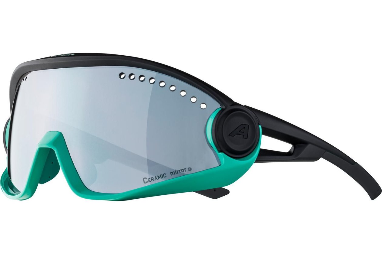 Alpina 5W1NG turquoise-black matt / black mirror lens