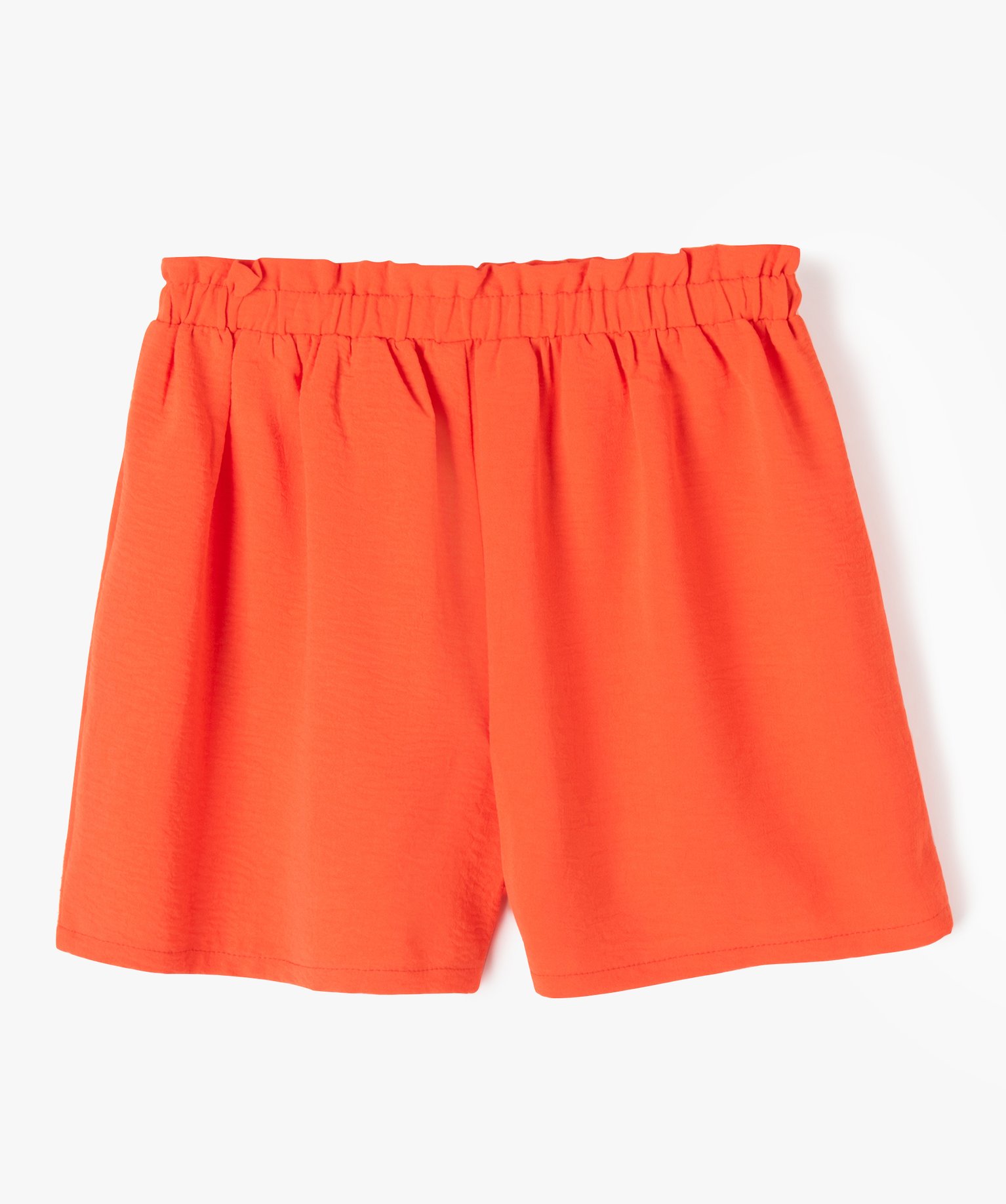 Short ample avec taille élastique fille orange | GEMO