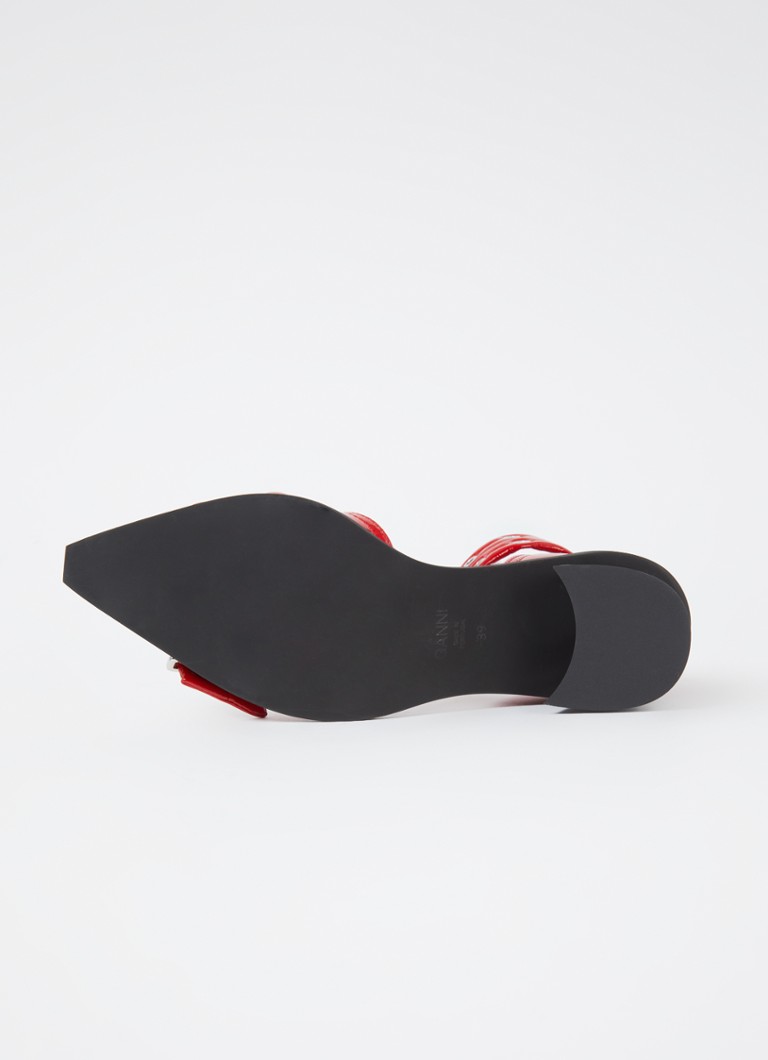 Ganni pump with buckle detail and patent finish
