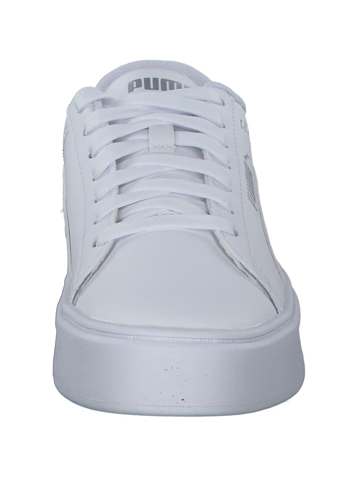 Puma Schnürschuhe in white/silver günstig kaufen