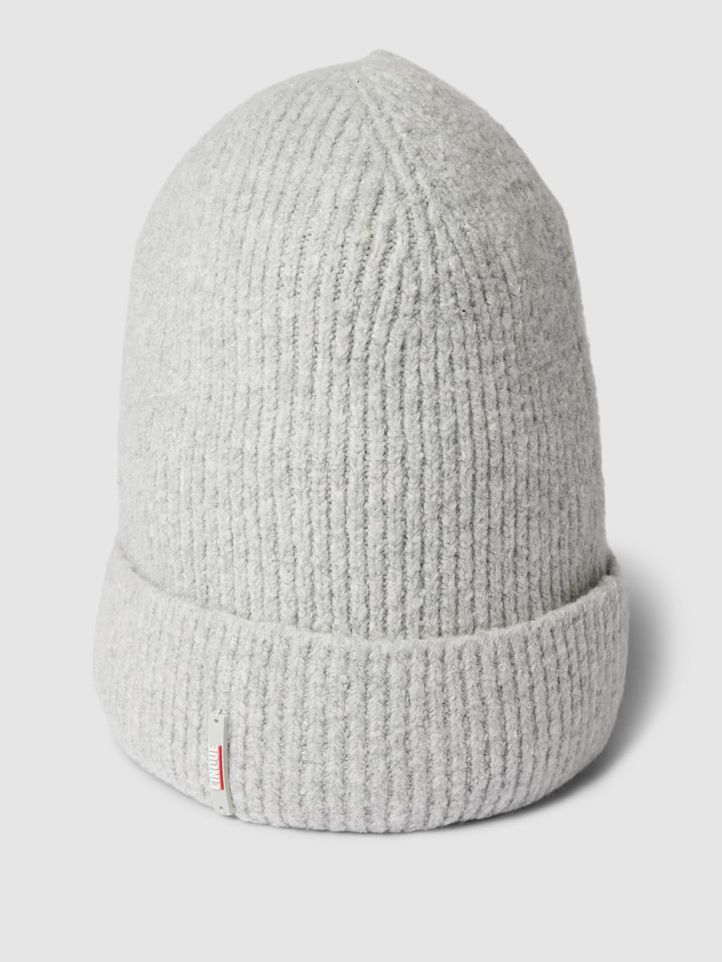 Beanie mit Label-Detail Modell 'Oresto' in silber
