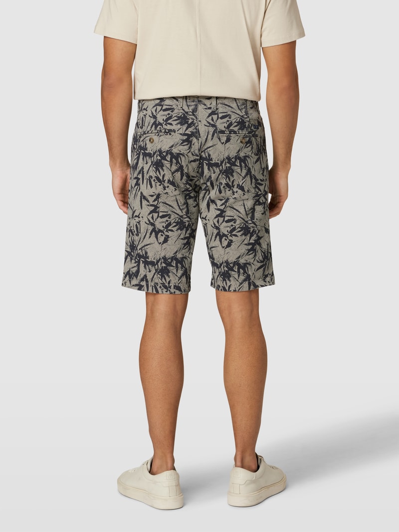 Bermudas mit Allover-Muster in stein