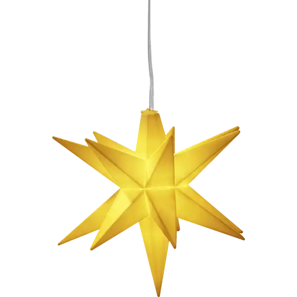 LED-Weihnachtsstern, 12 cm, gelb