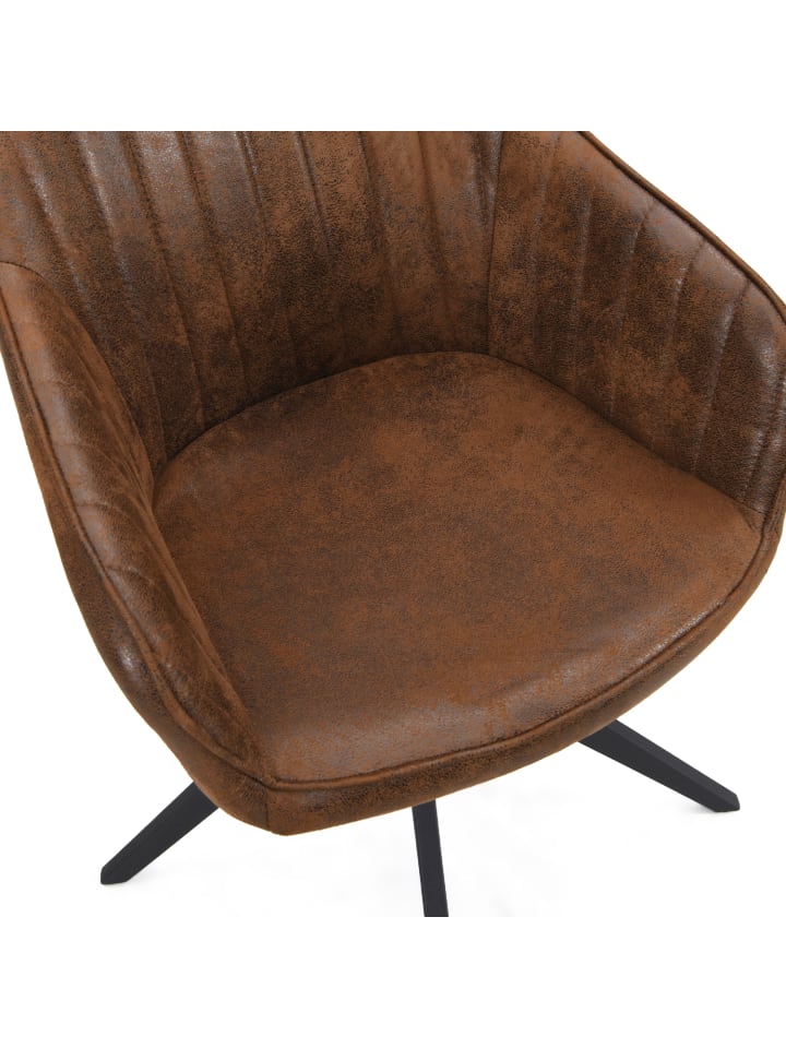 B&D Home Drehstuhl ARVIT in Braun - (B)58 x (H)81 x (T)61 cm günstig kaufen onesize