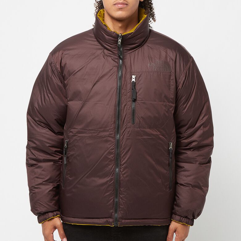 The North Face Reversible Nuptse Jacket sulphur moss/coal brown