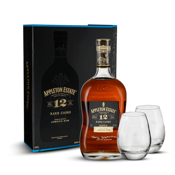Coffret Appleton Rare 12 ans 43% + 2 Verres