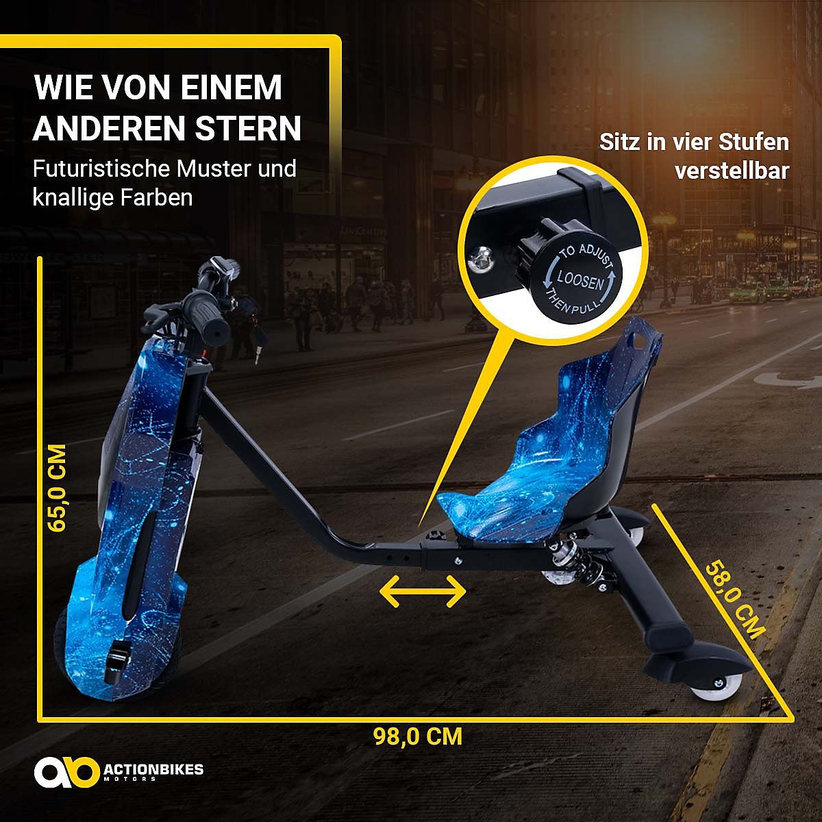 Kinder Elektrofahrzeuge Driftscooter Drifter 360 DP106 - Drift Roller Kart Car Auto - Kinderauto