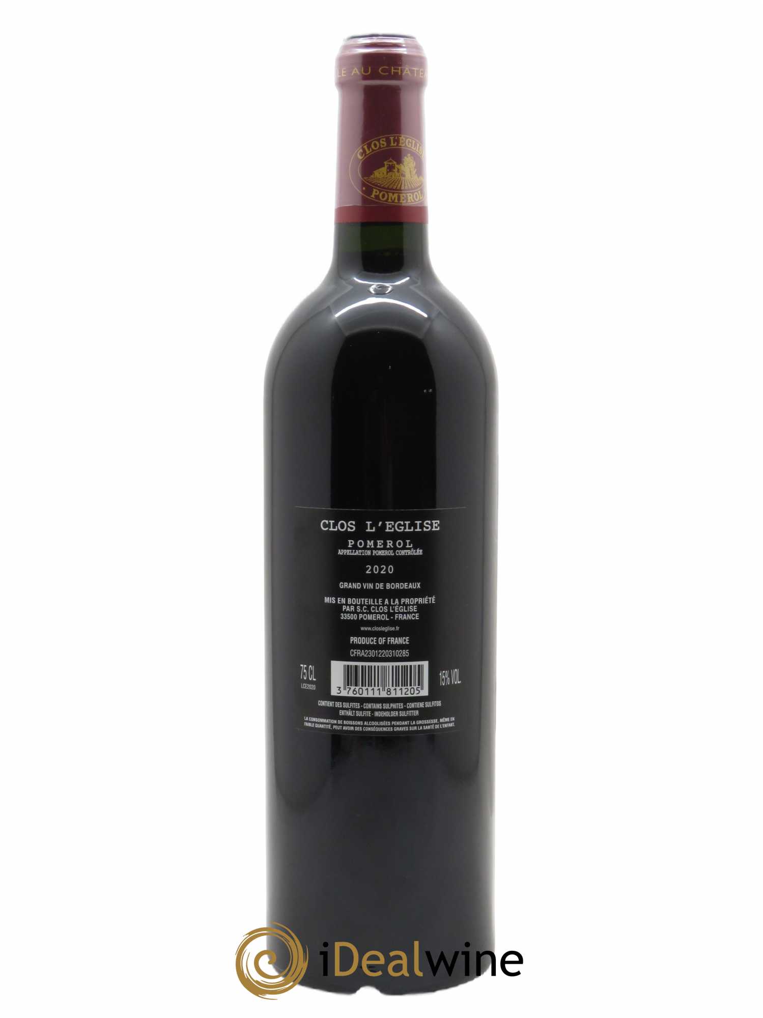 Clos l'Eglise (CBO à partir de 6 BTS) 2020 - Lot de 1 Bouteille