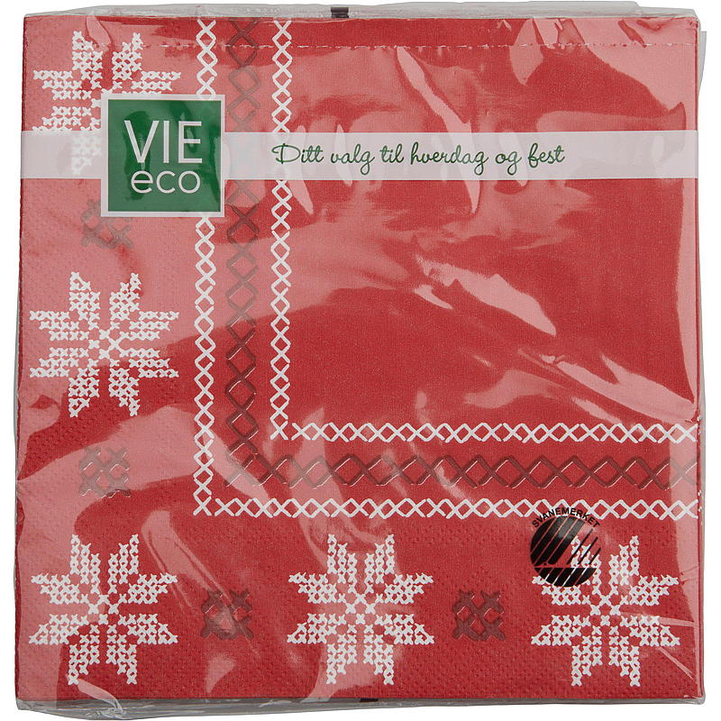Vie Eco Servietter 20-pk 33x33 cm, julemotiv
