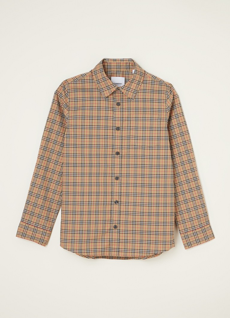 Burberry Owen krekls ar krūšu kabatu un rūtainu rakstu