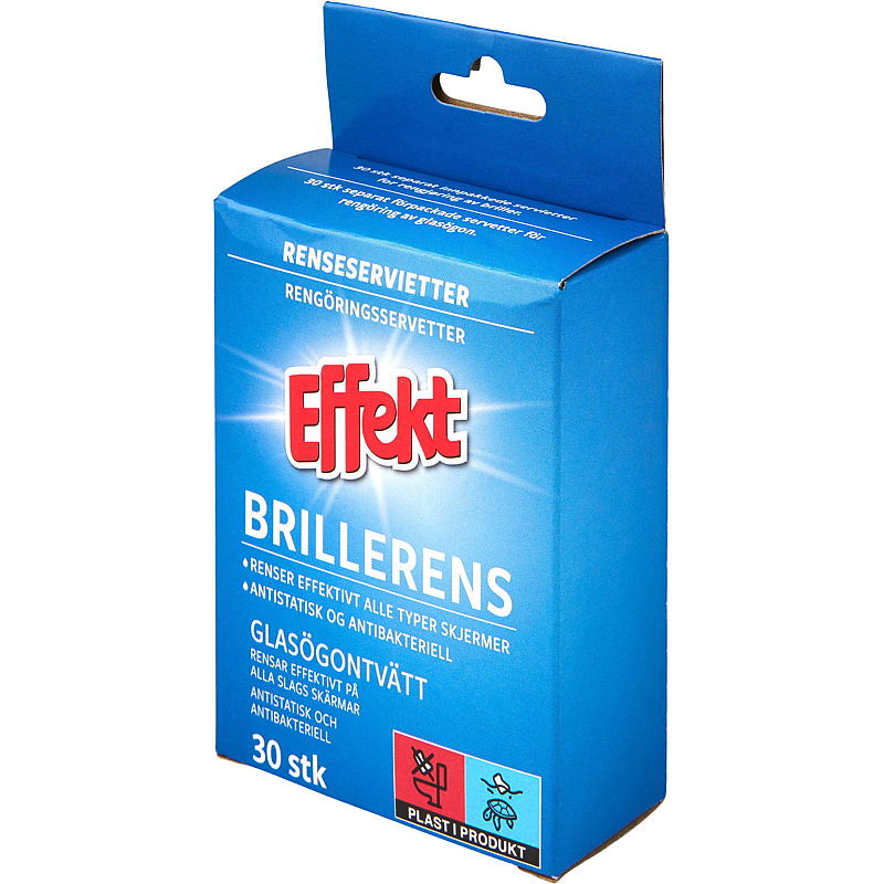 Effekt Brillerens 30 stk renseserviett
