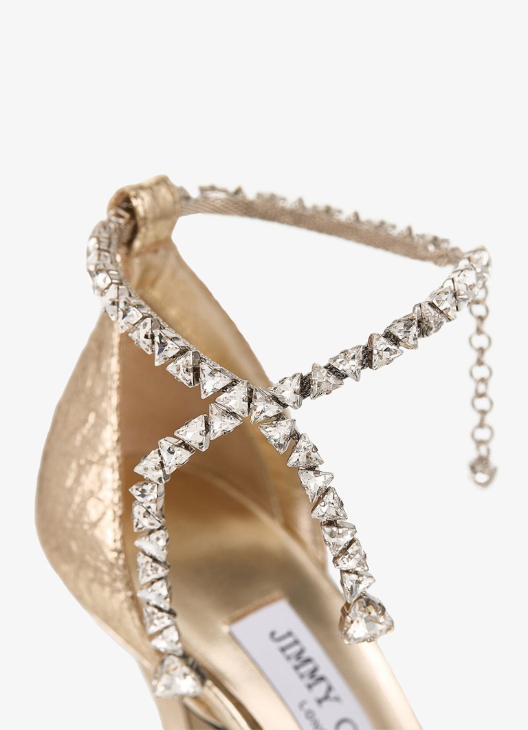 Jimmy Choo Stevie 100 -korkokengät metallinhohtoisella viimeistelyllä