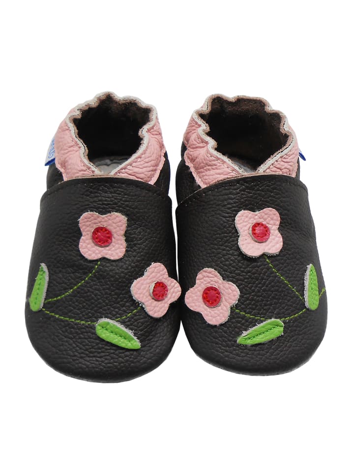 Yalion Leder-Krabbelschuhe 