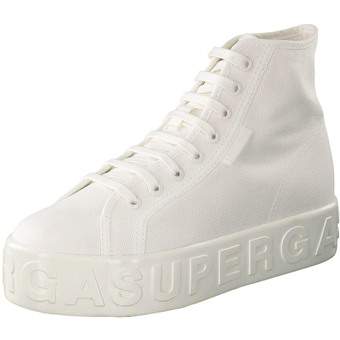 Superga Shiny 3D Lettering Sneaker in weiß