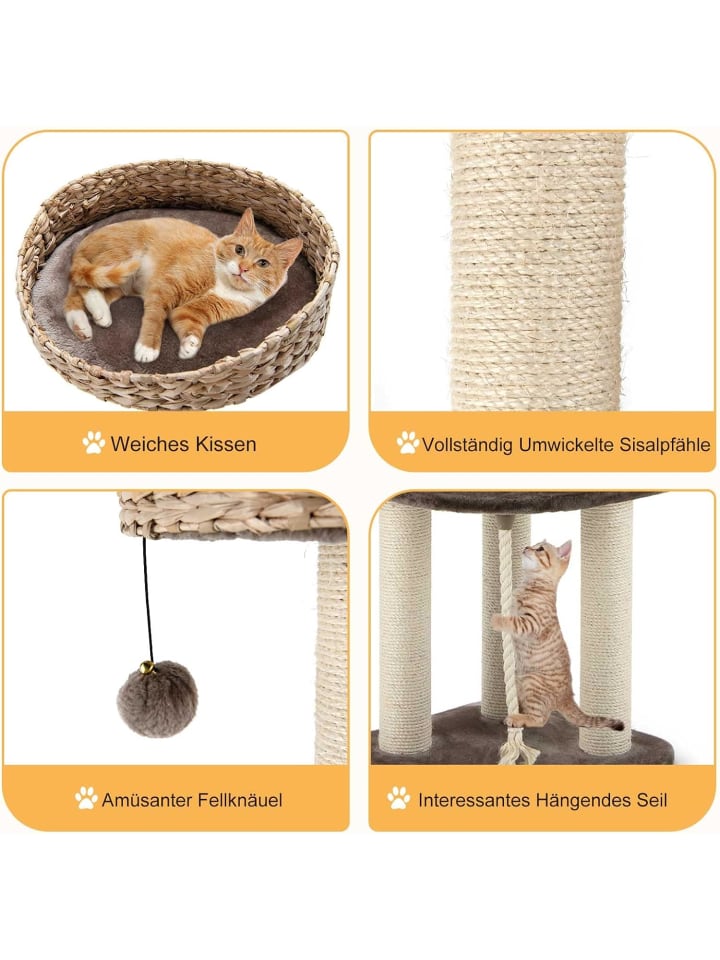 COSTWAY 104cm Katzenbaum in Braun günstig kaufen onesize