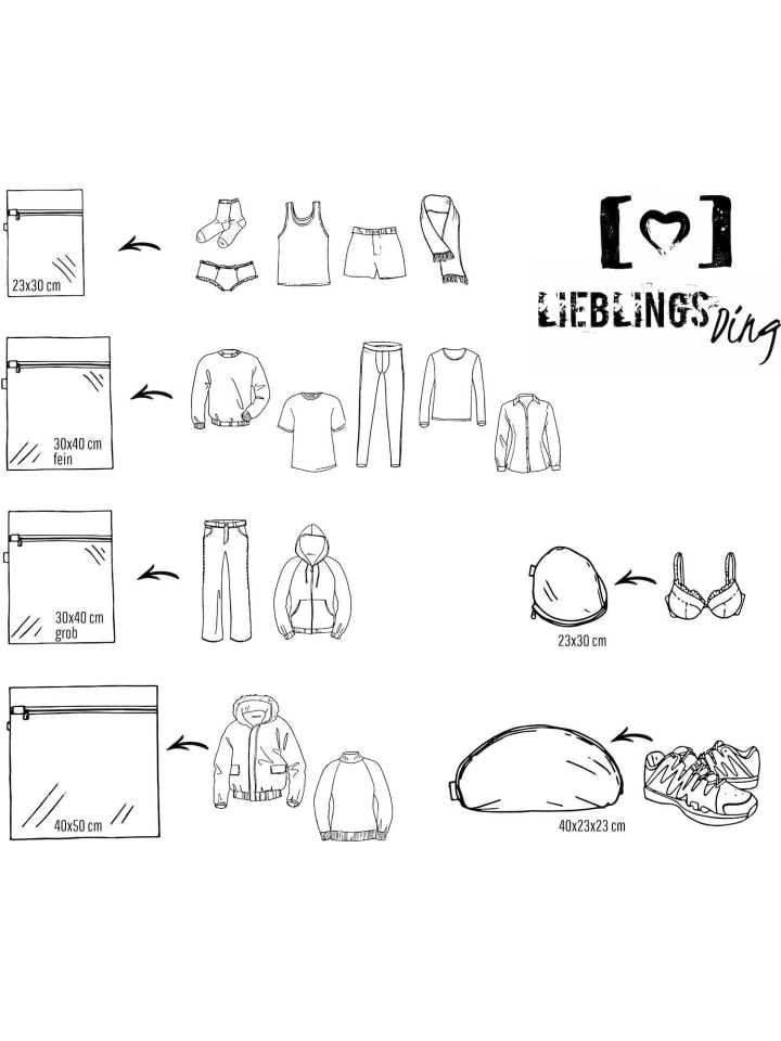 LIEBLINGS Ding Wäschenetz 7er Set LIEBLINGS Ding Wäschenetz in Weiß günstig kaufen 1