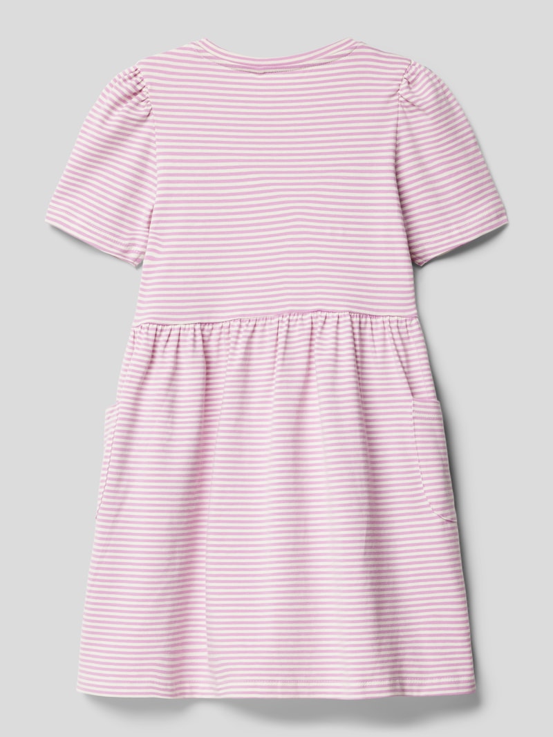 Kleid mit Streifenmuster Modell 'FANN' in flieder