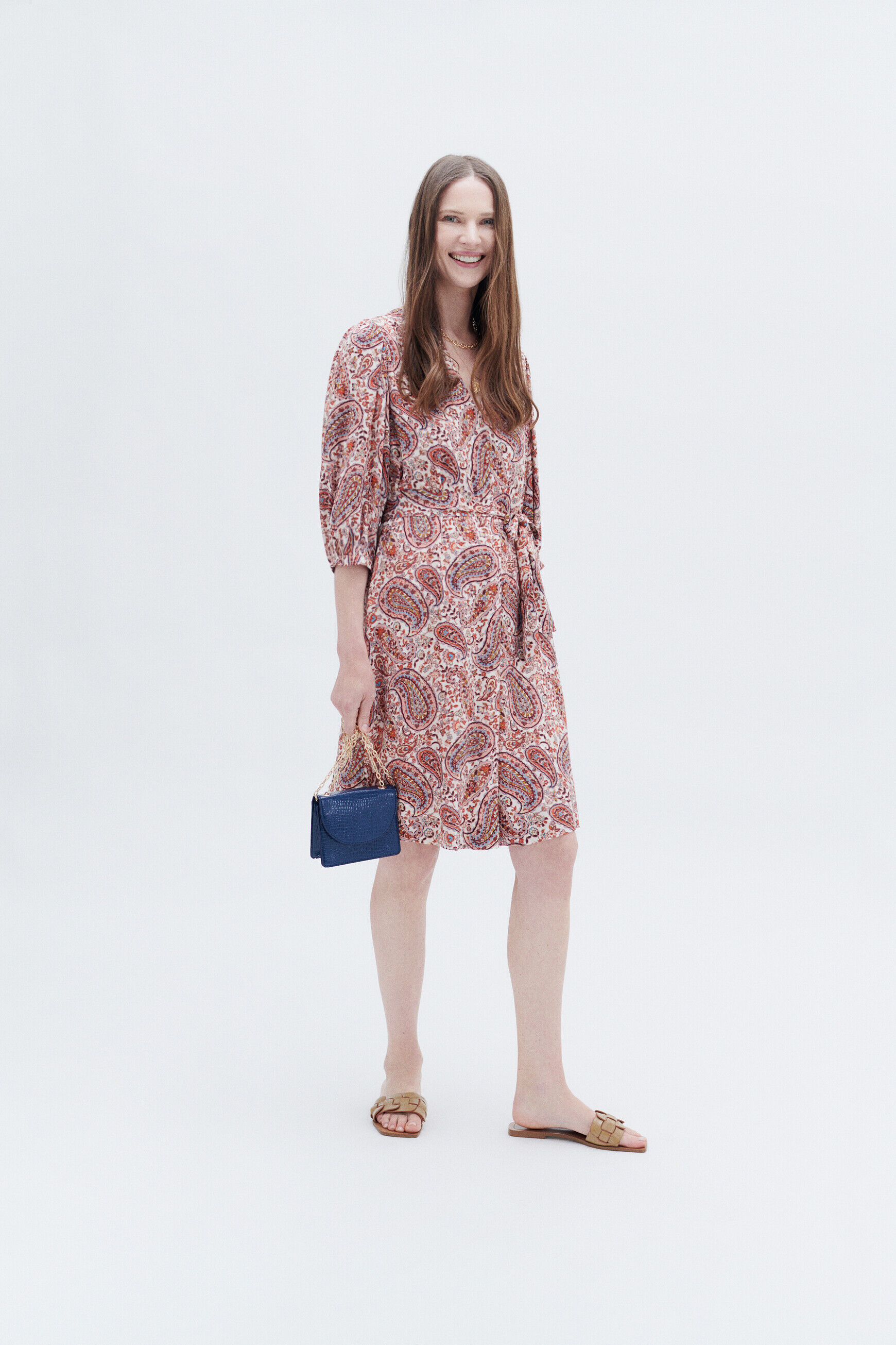 Robe riley camel femme