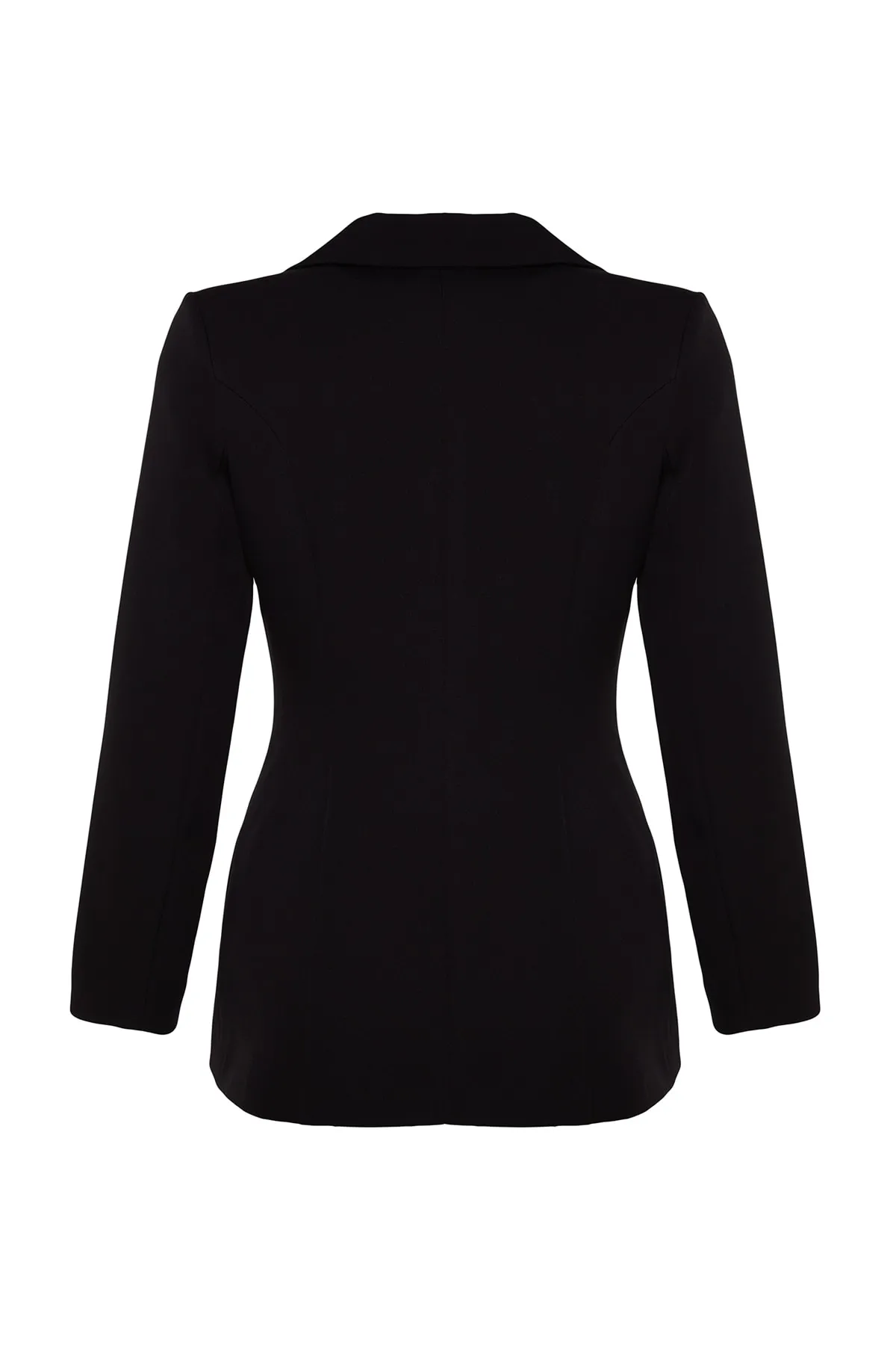 Trendyol Collection  Schwarze taillierte, gefütterte Blazerjacke aus Webstoff TWOAW24BC00047