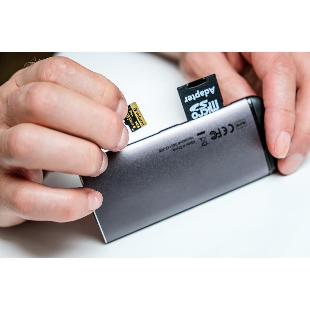 Verbatim USB-C Multiport-Hub 49142 USB-Adapter, USB 3.0, HDMI, Gigabit Ethernet, SD / microSD Kartenleser