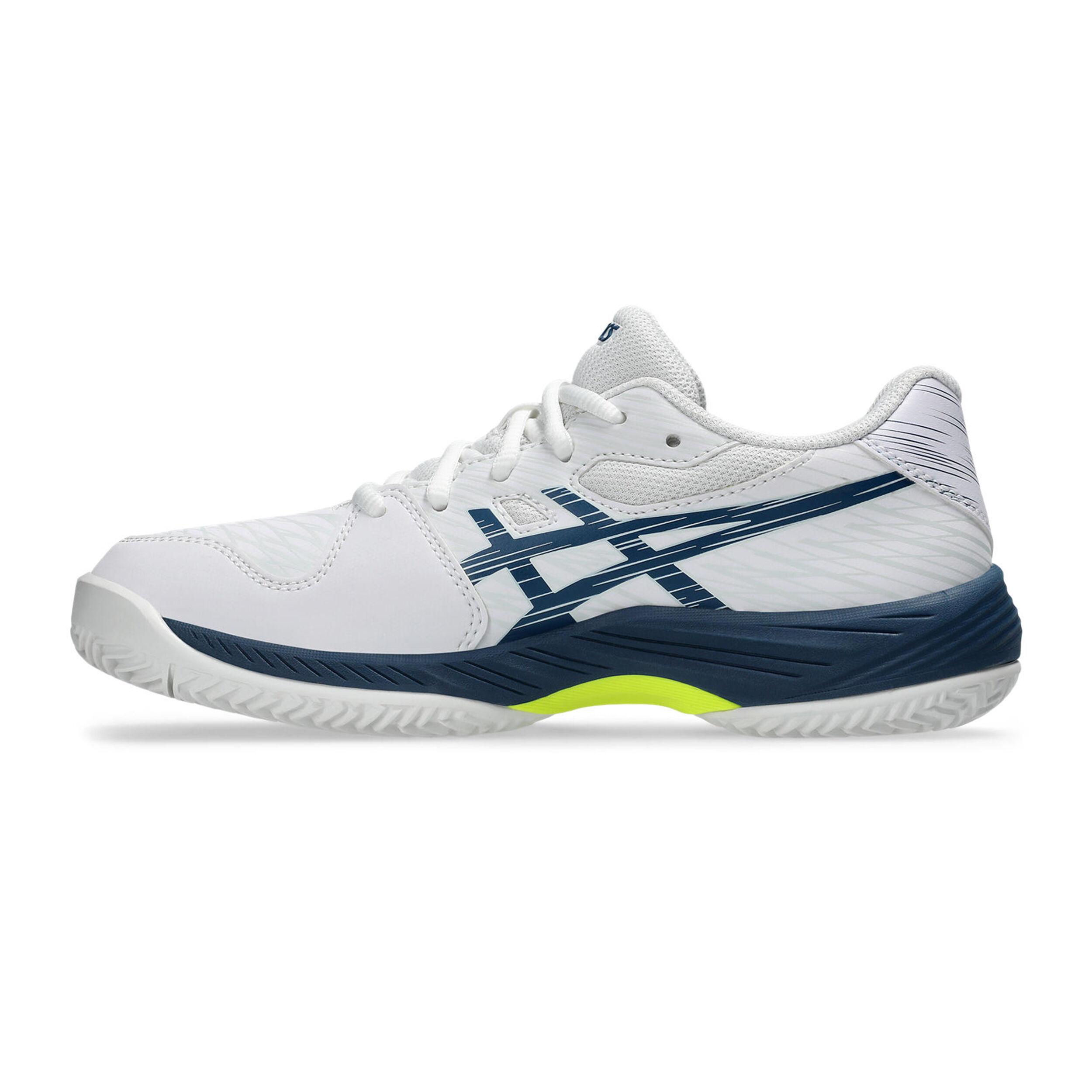 Gel-Game 9 GS Clay Sandplatzschuh Kinder - Weiß, Blau