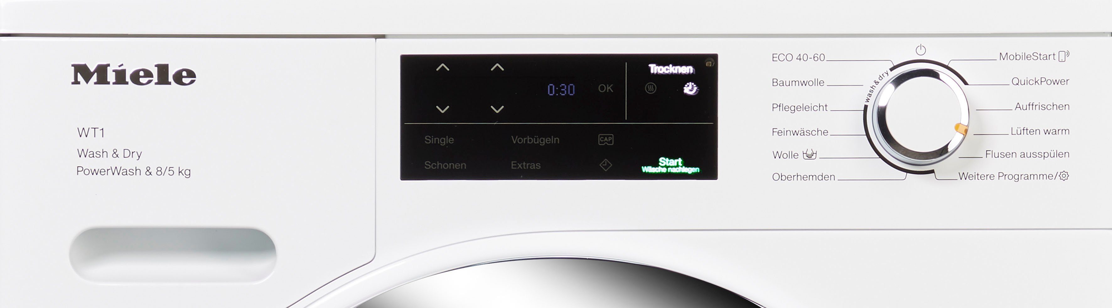 Miele Waschtrockner WTI360WPM, 5 kg, 8 kg, 1600 U/min, unterbaufähig, Single Wash&Dry