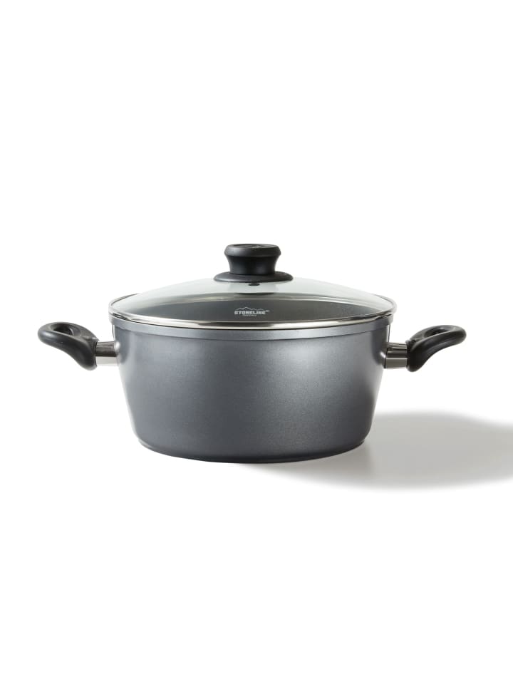 Stoneline Kochtopf | mit Deckel in Anthrazit | 28cm günstig kaufen Ø 28 cm
