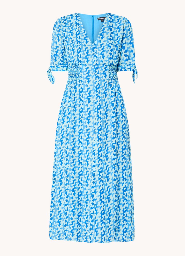 Rochie midi cu decolteu în V Whistles Hazy