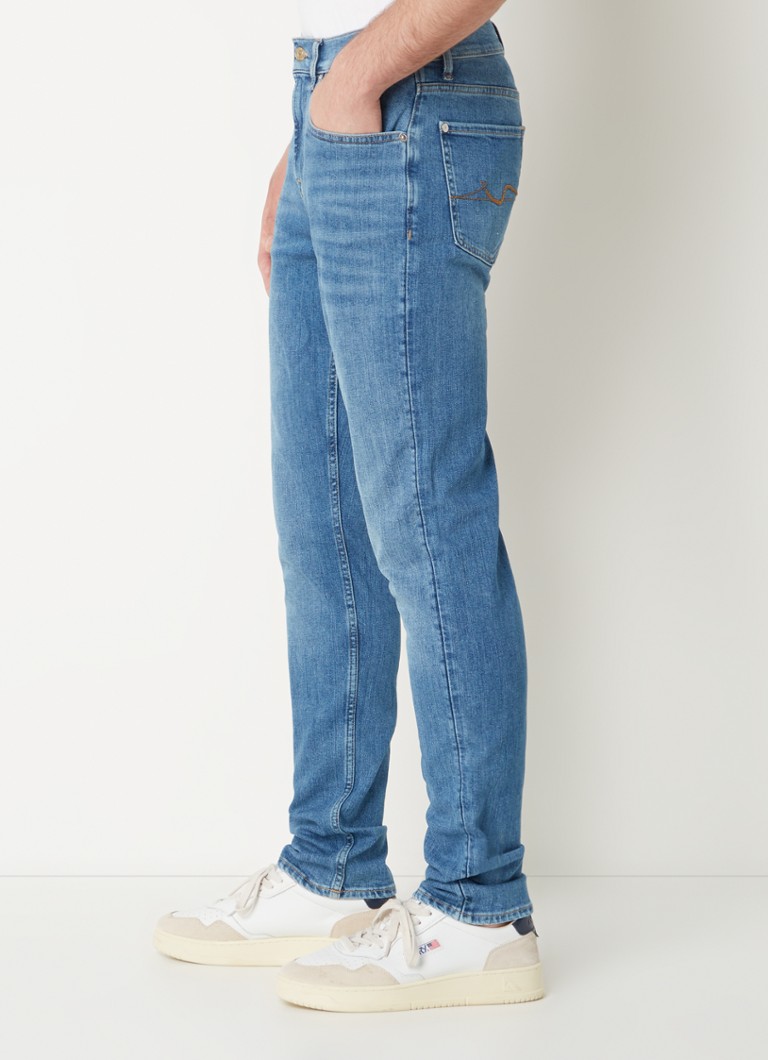 7 For All Mankind Slim fit -farkut, joissa keskipehmuste ja sivutaskut