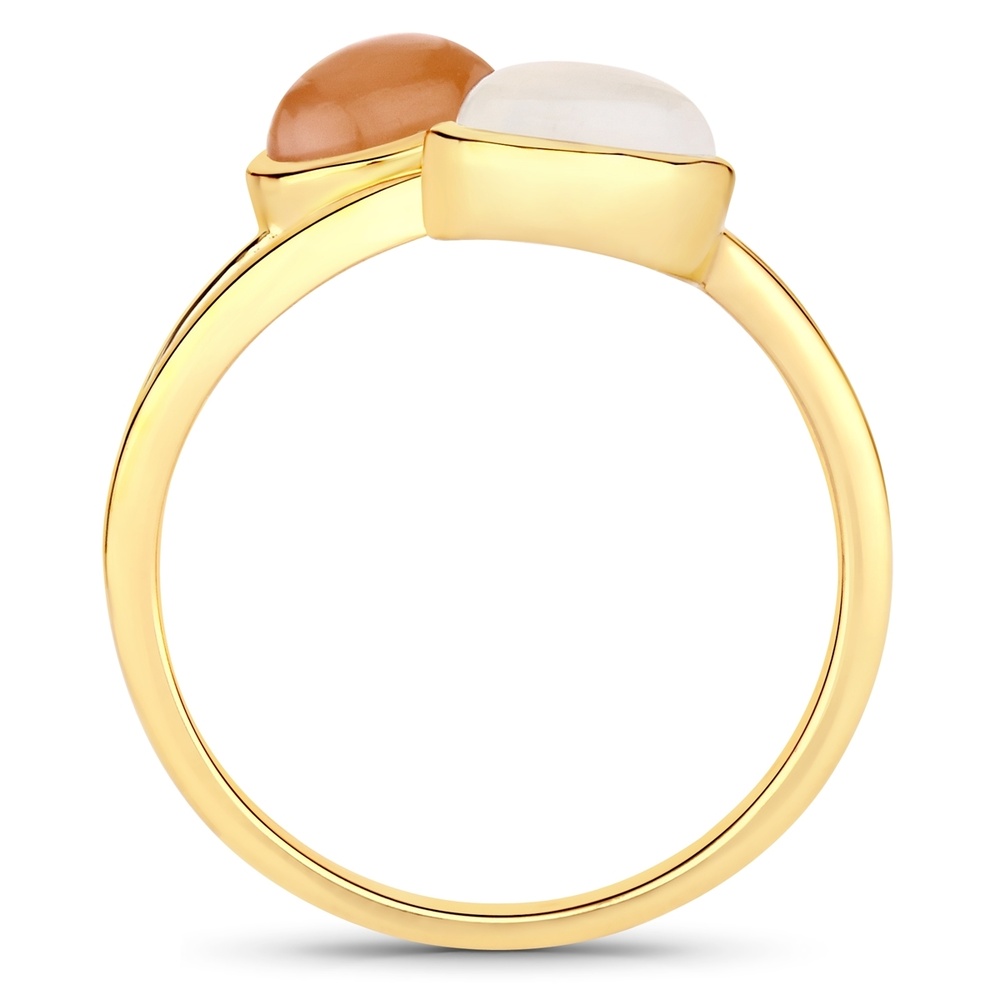 Rafaela Donata Bague Argent sterling Pierre de lune en Or jaune Bague