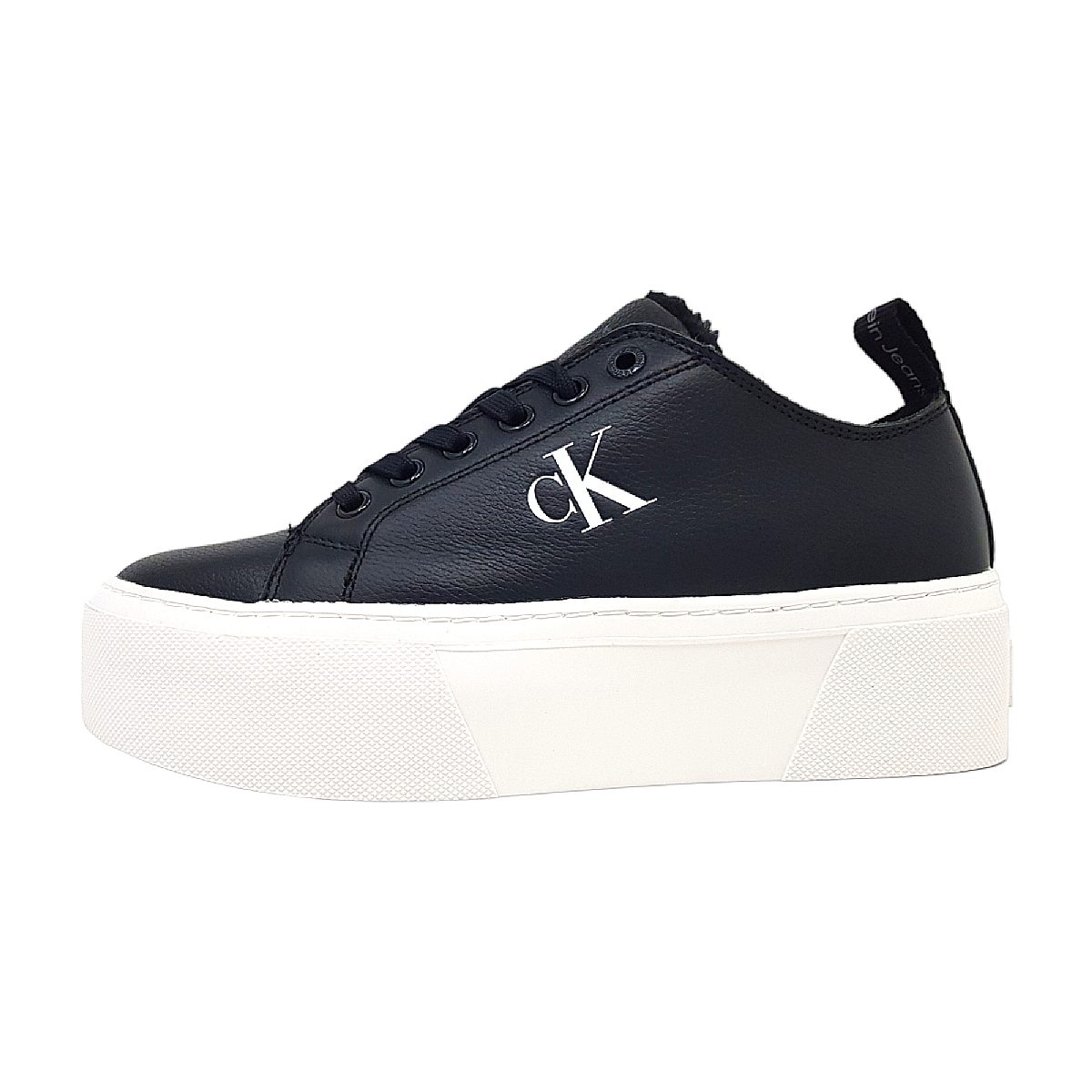 Calvin Klein Cupsole Flatform Low WL YW0YW01107BEH Schwarz BEH- Black/Bright White