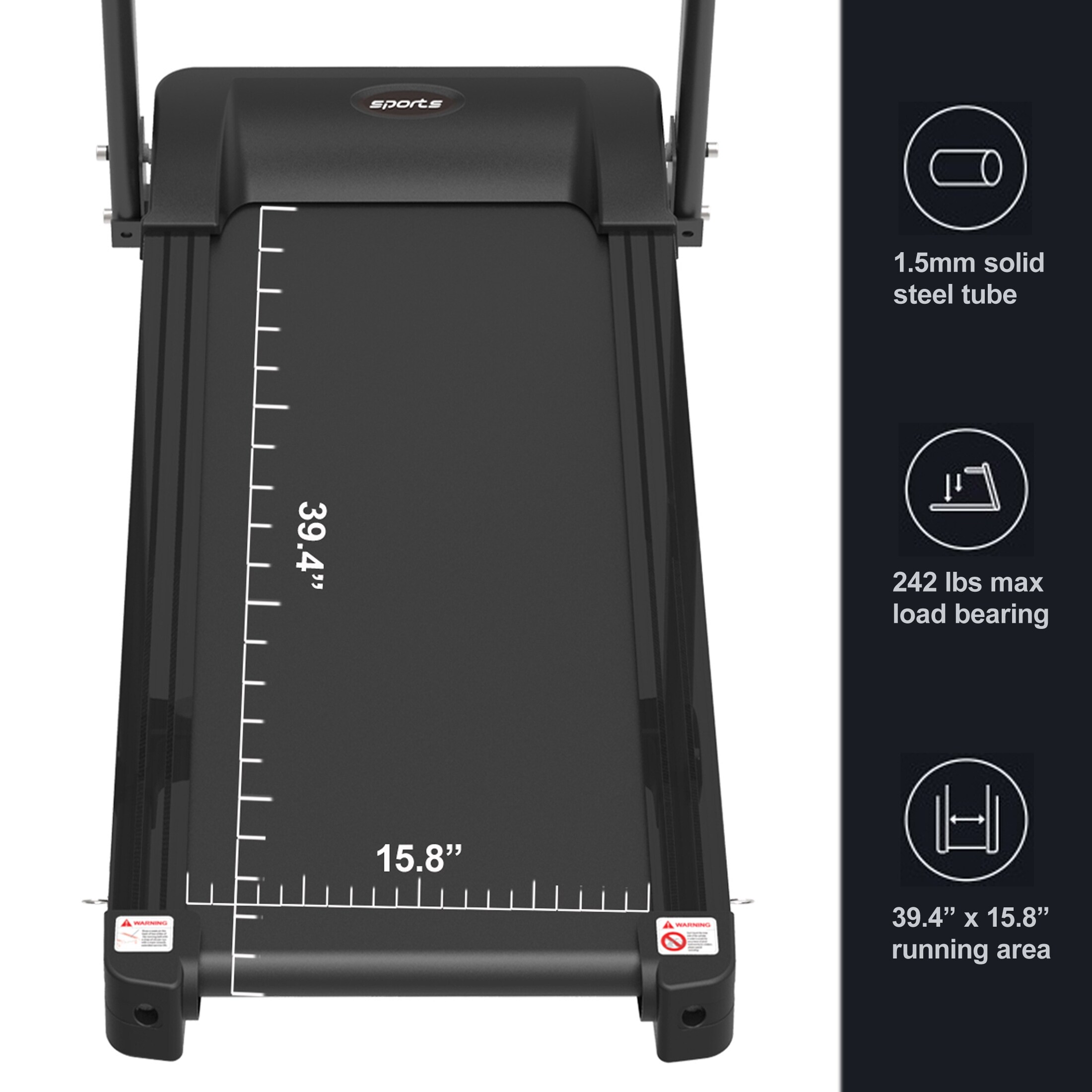 Moda Exercise Running Machine with 5 LCD Display for Home Use