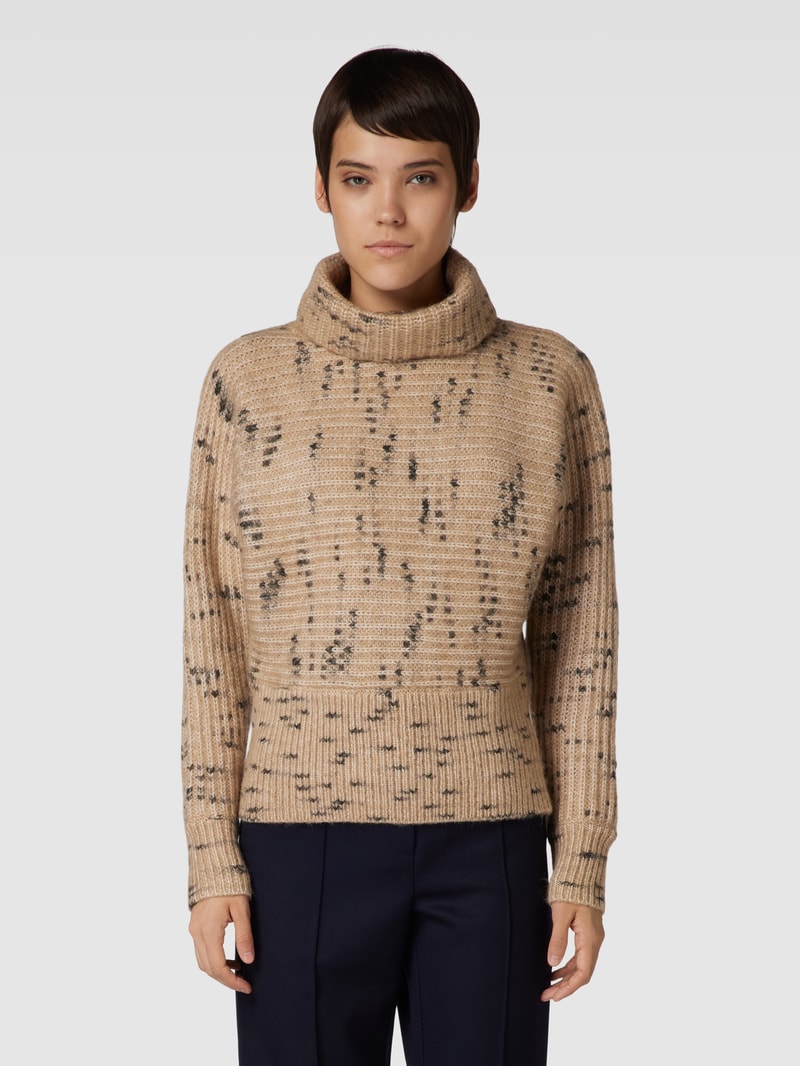 Strickpullover mit Rollkragen Modell 'Pirke' in beige