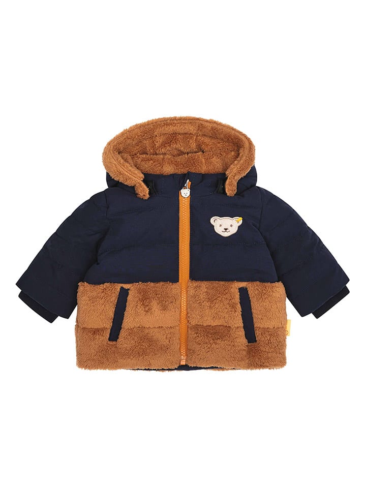 Steiff Steppjacke in Hellbraun/ Dunkelblau günstig kaufen