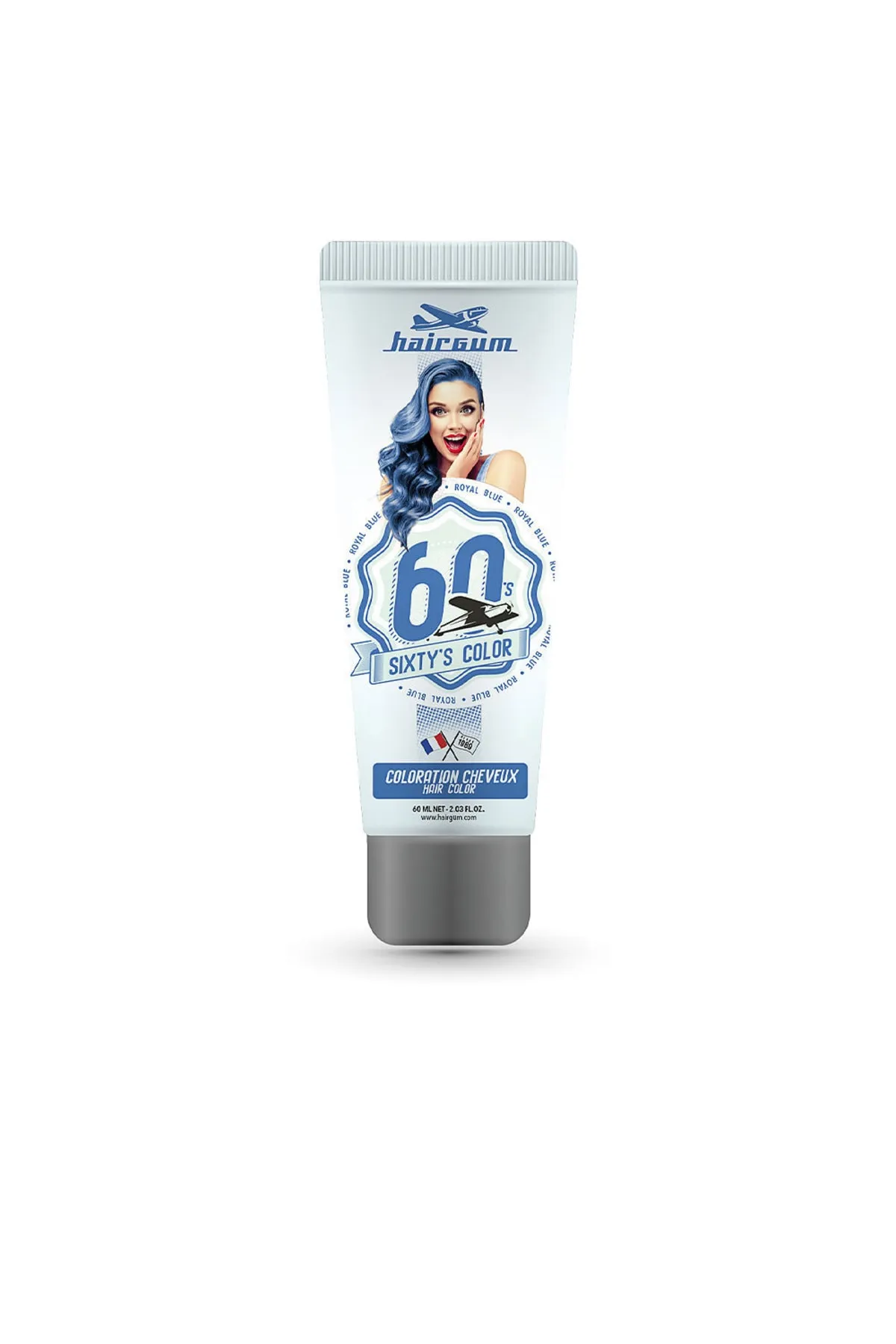 HAİRGUM  Sixty's Color Haarfarbe #royal Blau 60 ml