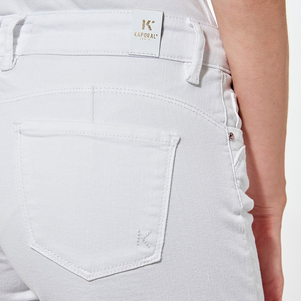 LUNA  Short en jean slim blanc Femme, effet push up
