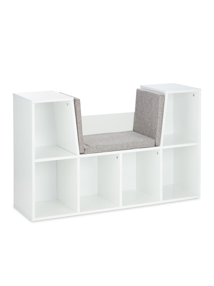 relaxdays Bücherregal Sitzkissen in Weiß günstig kaufen onesize