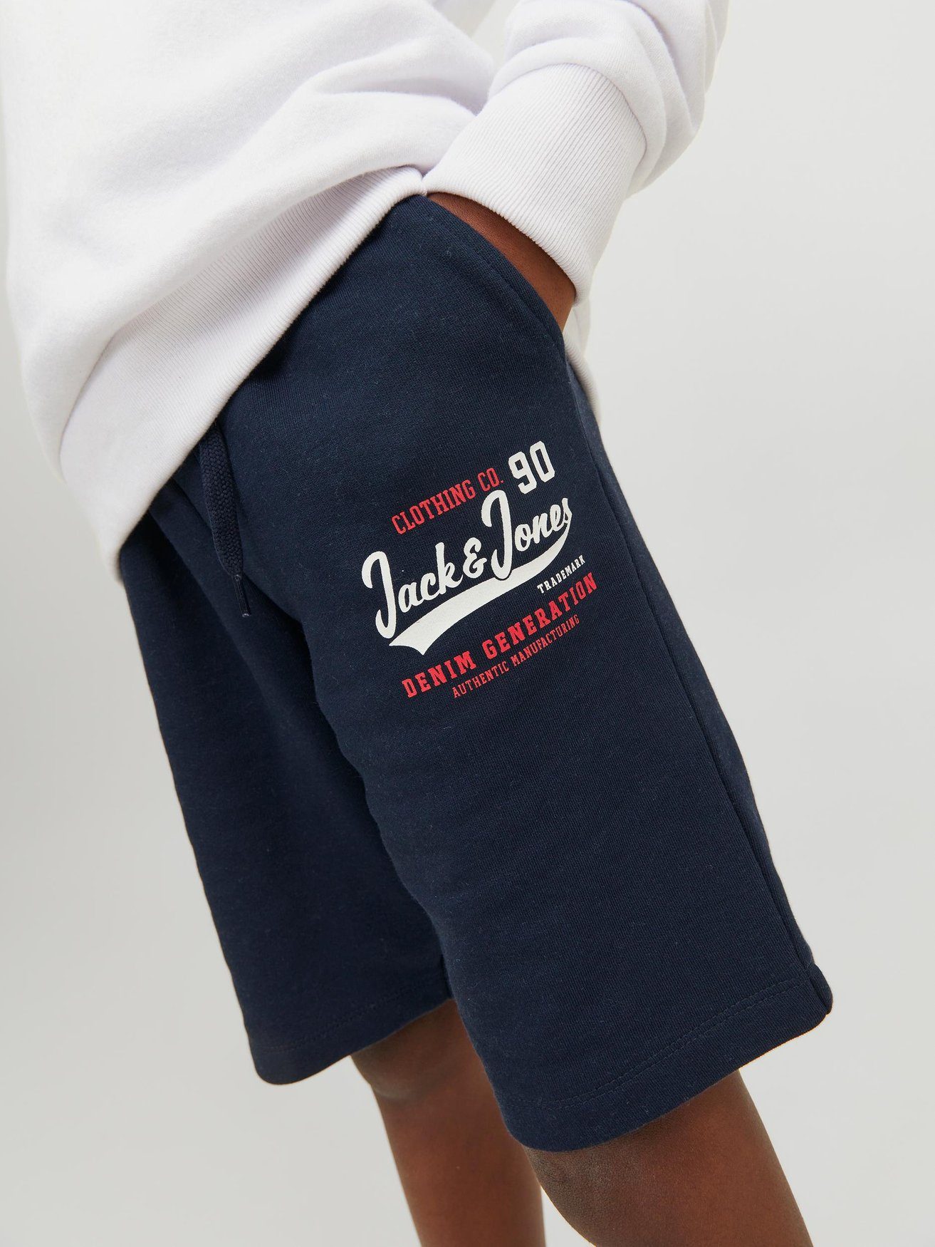 Jack & Jones Shorts Sweat Shorts Kurze Jogginghose JPSTLOGO 5986 in Navy