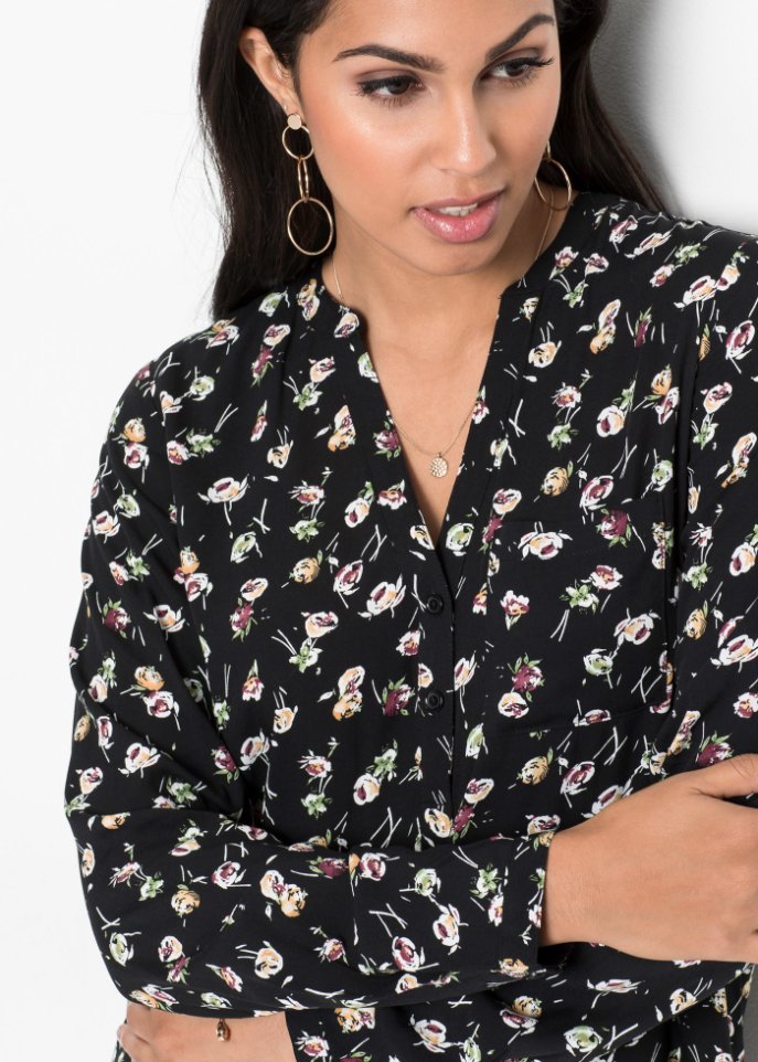 Bluse mit V-Ausschnitt