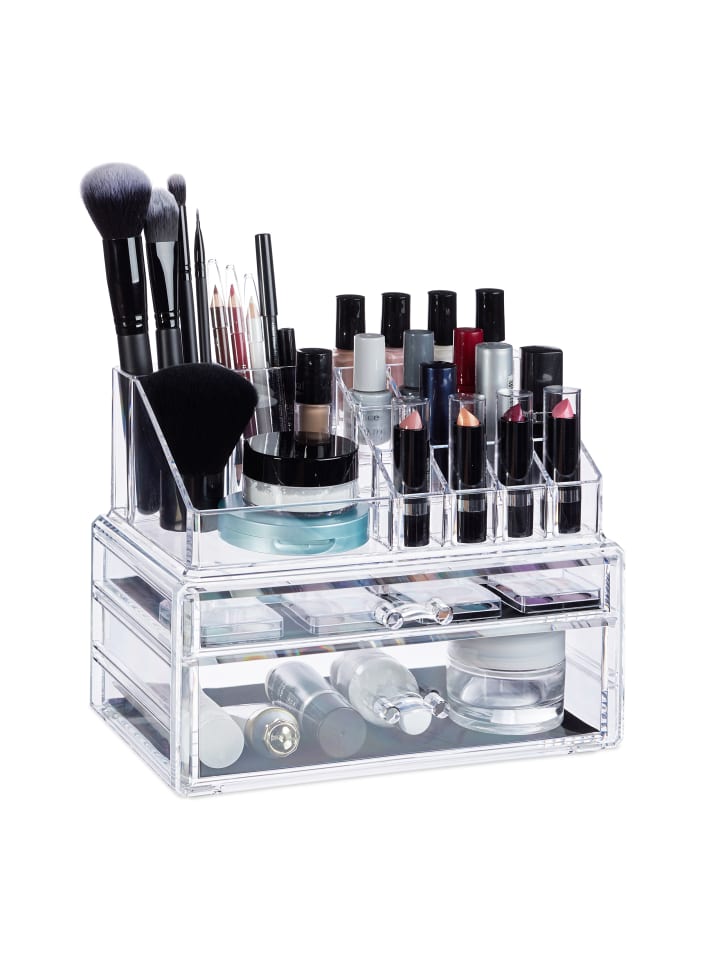 relaxdays Make Up Organizer in Transparent günstig kaufen onesize