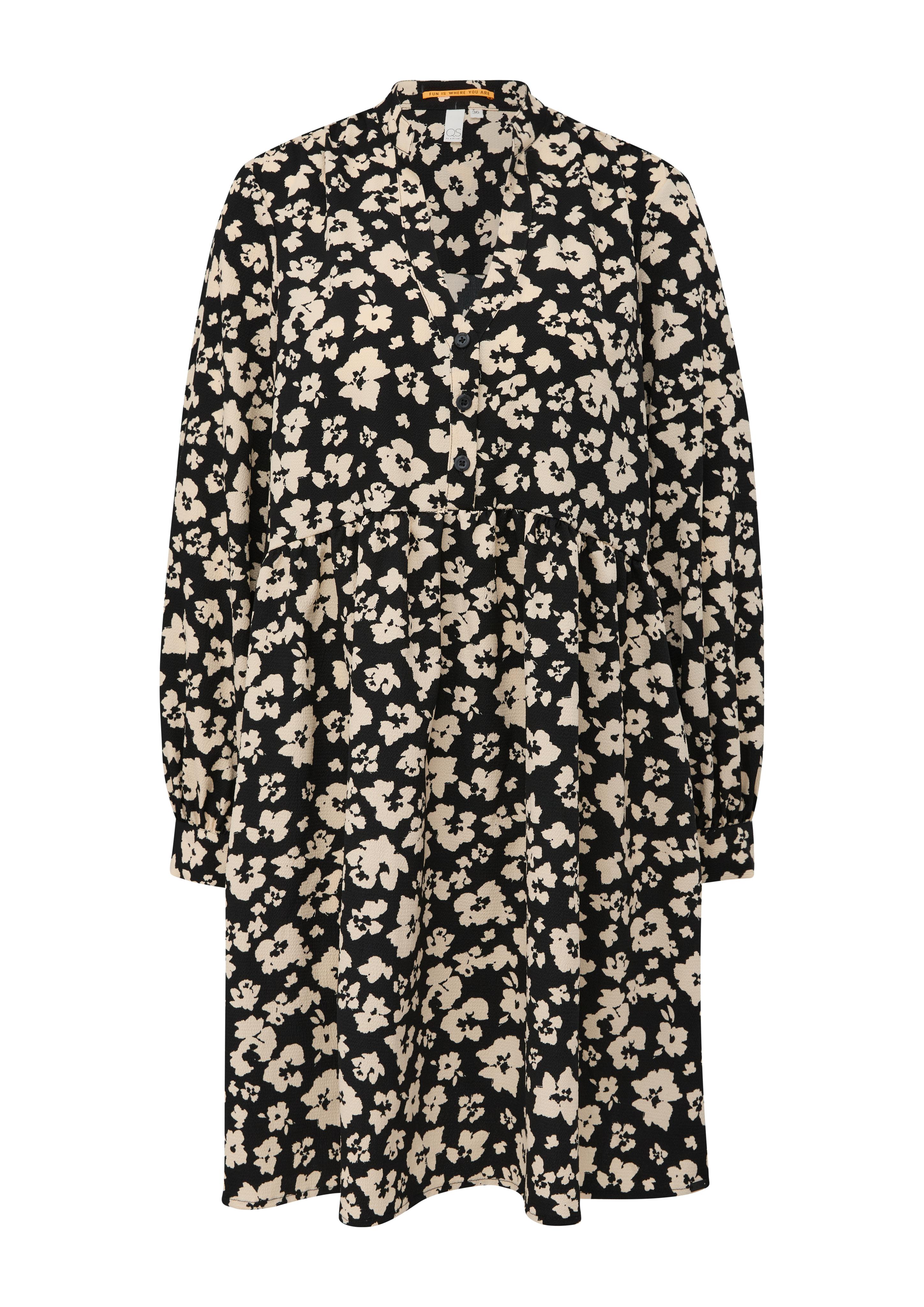 Crêpe-Kleid mit Allover-Print  2133453-99A0