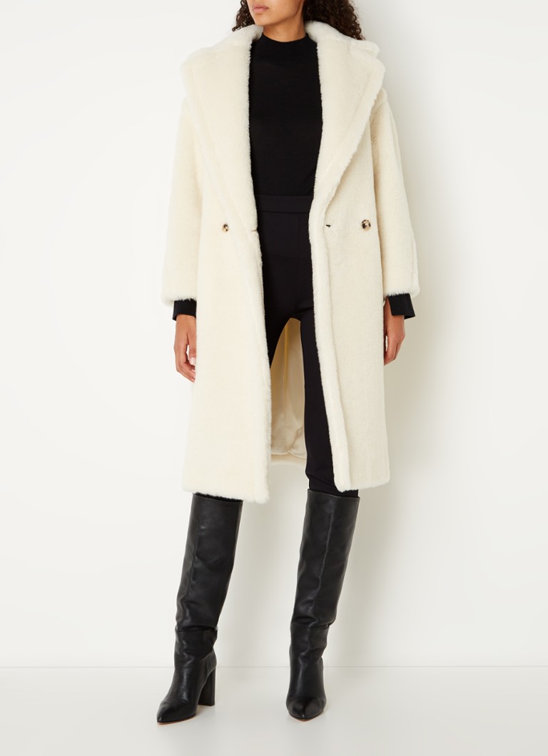 Palton MaxMara Tedgirl din amestec de lână alpaca, cu buzunare laterale.